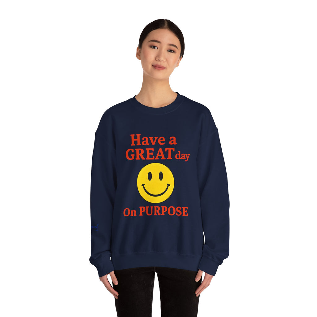 Happy Vibes Crewneck Sweatshirt, Motivational Gift, Feel-Good Fashion, Unisex Pullover, Casual Wear