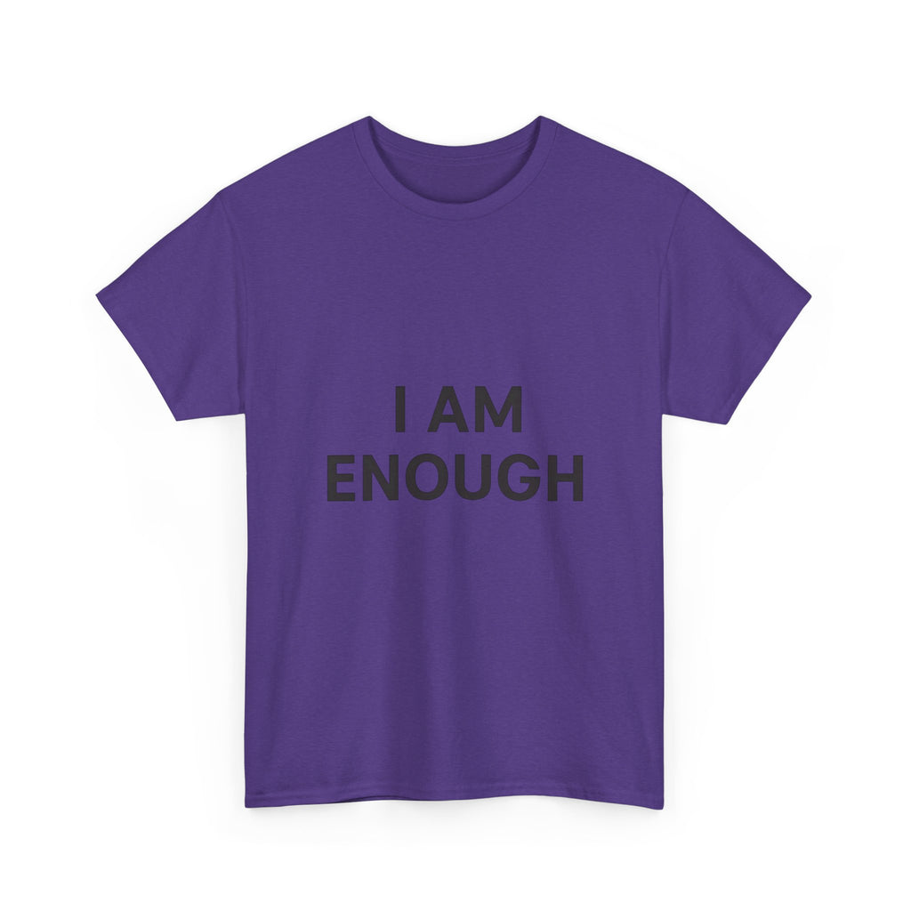 Empowering Unisex Heavy Cotton Tee - I Am Enough, Affirmation Shirt, Motivational T-Shirt, Gift for Self-Love, Casual Everyday Tee