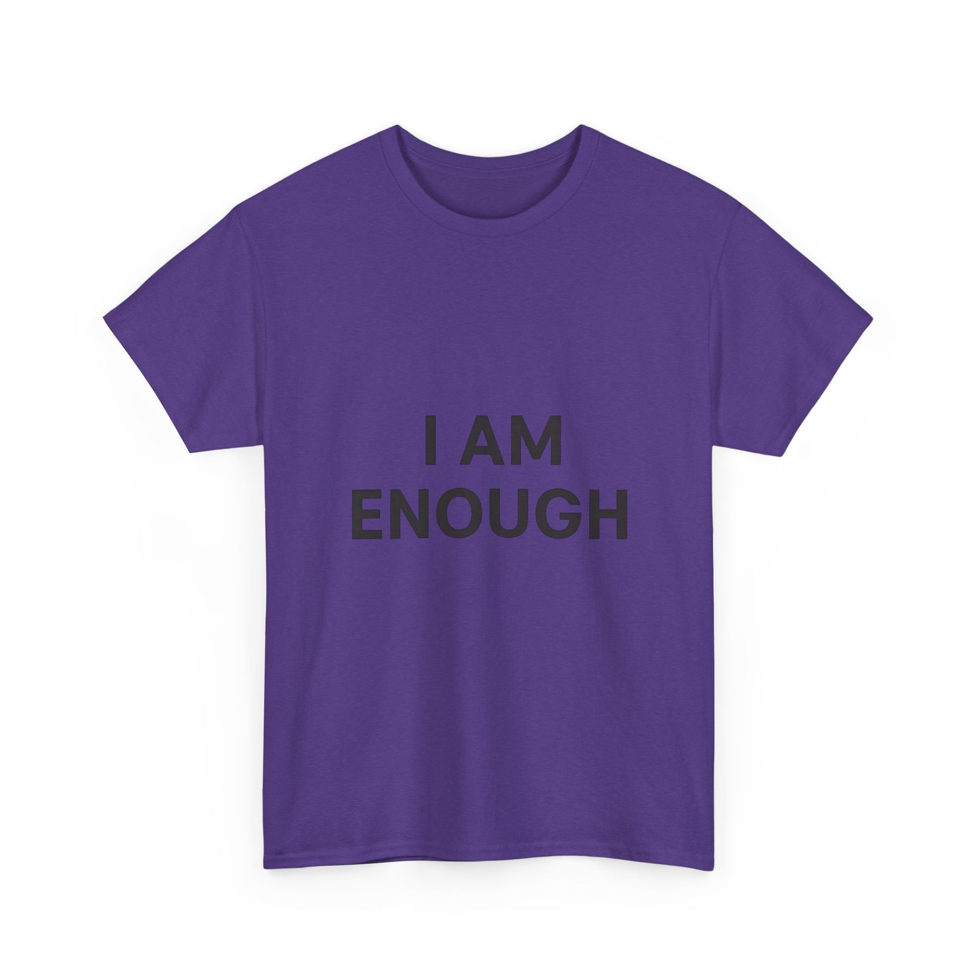 Empowering Unisex Heavy Cotton Tee - I Am Enough, Affirmation Shirt, Motivational T-Shirt, Gift for Self-Love, Casual Everyday Tee