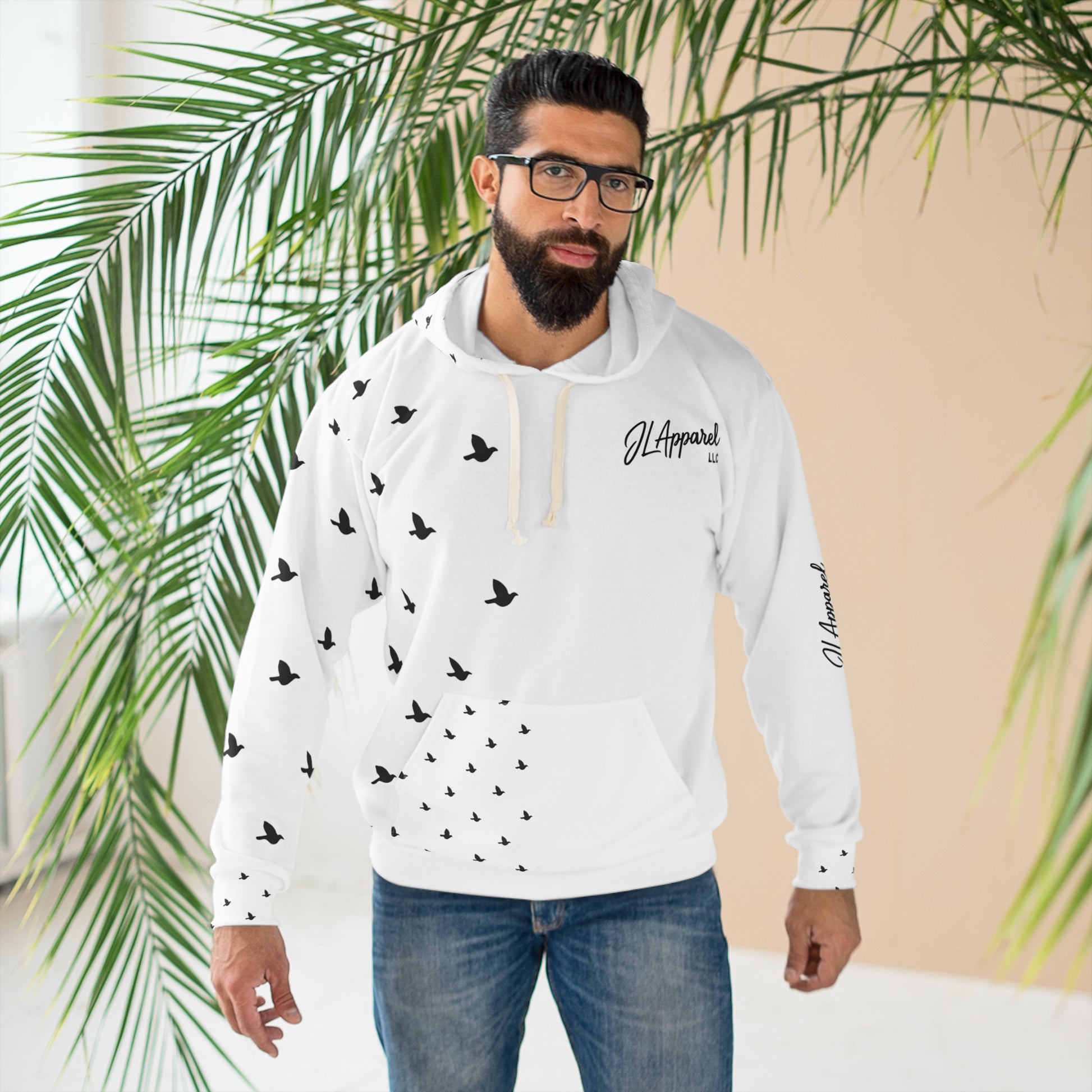 Unisex Bird Print Pullover Hoodie | Inspirational Sweatshirt | Casual Wear | Gift for Her | Motivational Fashion