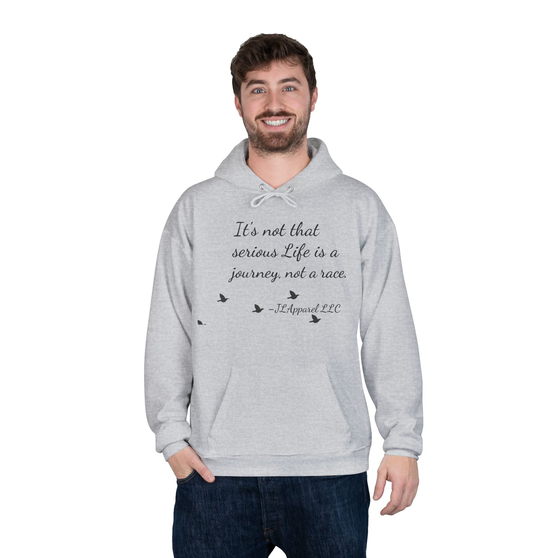 Inspirational Unisex Hoodie, Eco-Friendly Pullover, Cozy Journey Sweatshirt, Perfect Gift for Motivation, Casual Wear