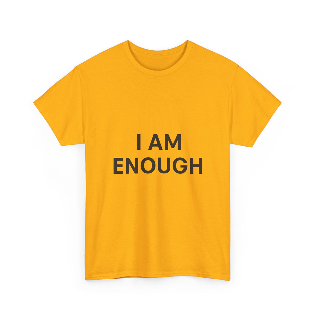 Empowering Unisex Heavy Cotton Tee - I Am Enough, Affirmation Shirt, Motivational T-Shirt, Gift for Self-Love, Casual Everyday Tee