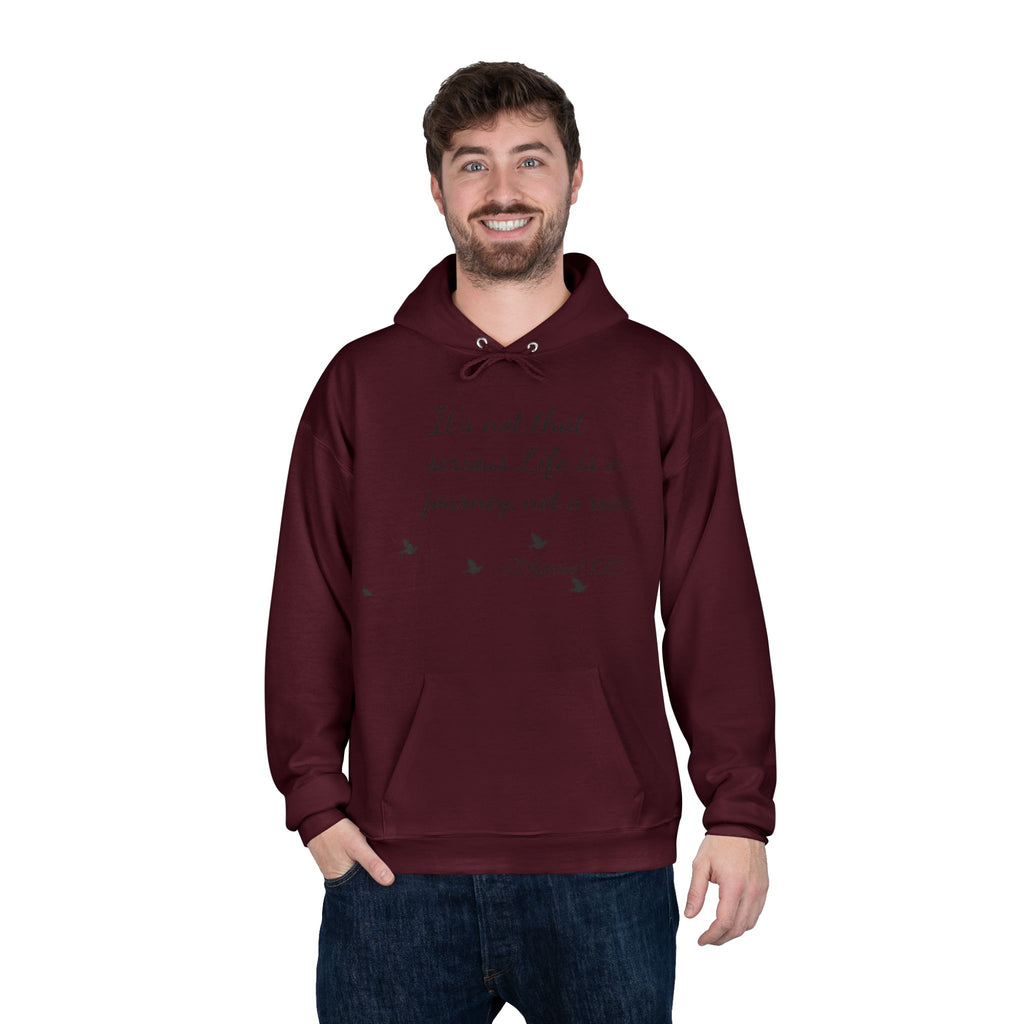 Inspirational Unisex Hoodie, Eco-Friendly Pullover, Cozy Journey Sweatshirt, Perfect Gift for Motivation, Casual Wear