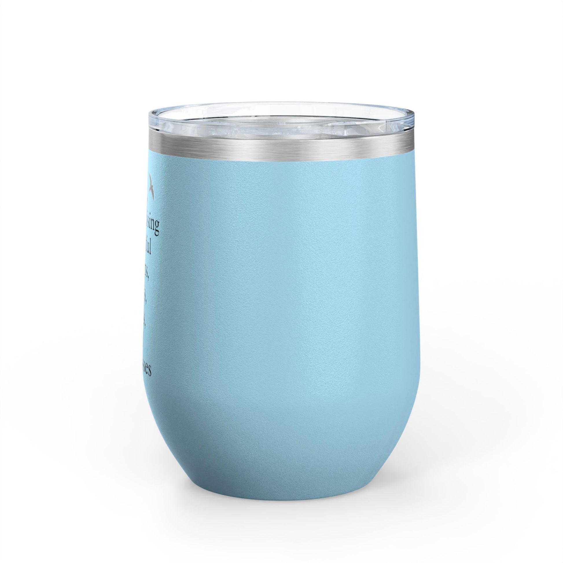 Elegant Insulated Wine Tumbler, Grand Rising Quotes, Gift for Her, Birthday, Bridal Shower, Relaxation, Outdoor Events