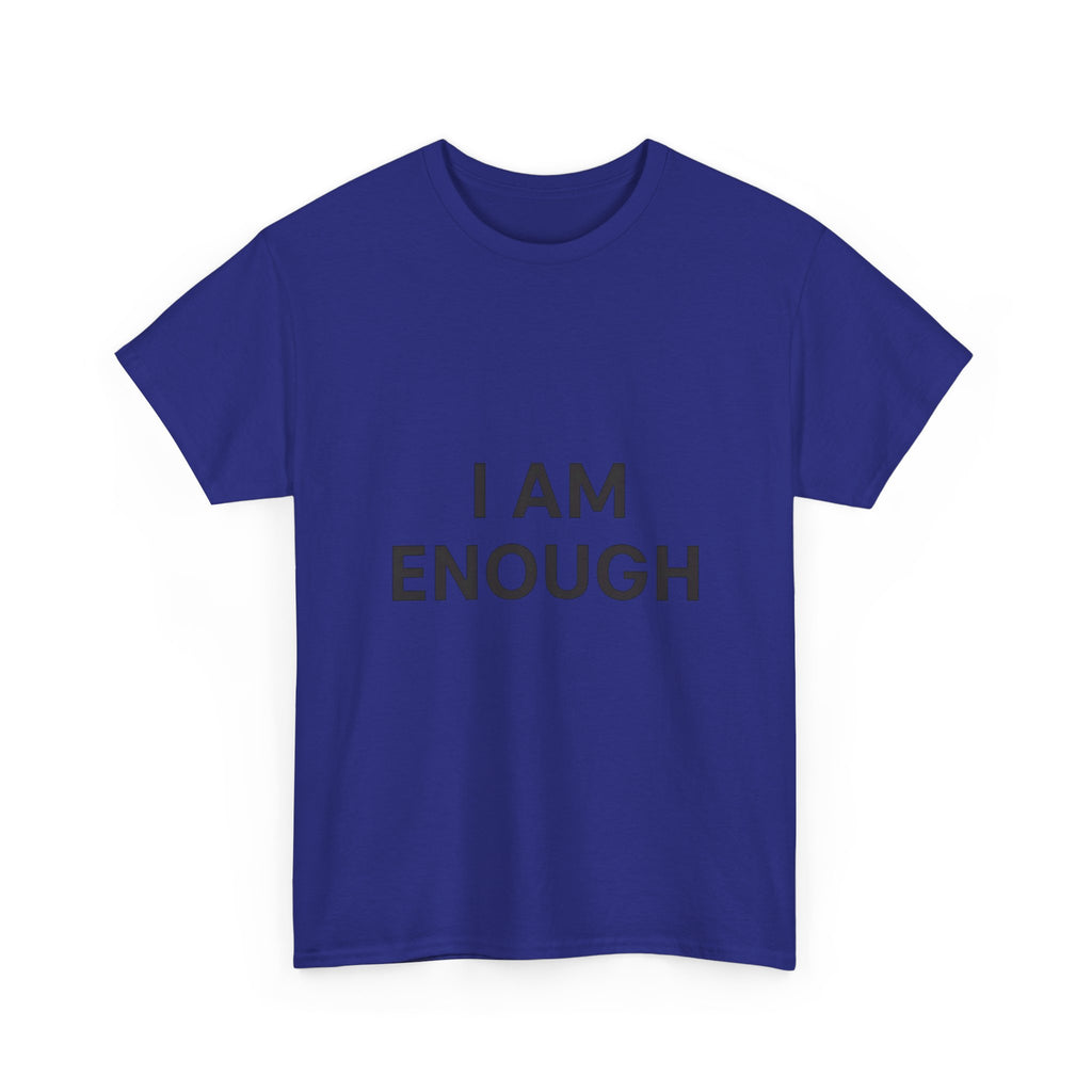 Empowering Unisex Heavy Cotton Tee - I Am Enough, Affirmation Shirt, Motivational T-Shirt, Gift for Self-Love, Casual Everyday Tee