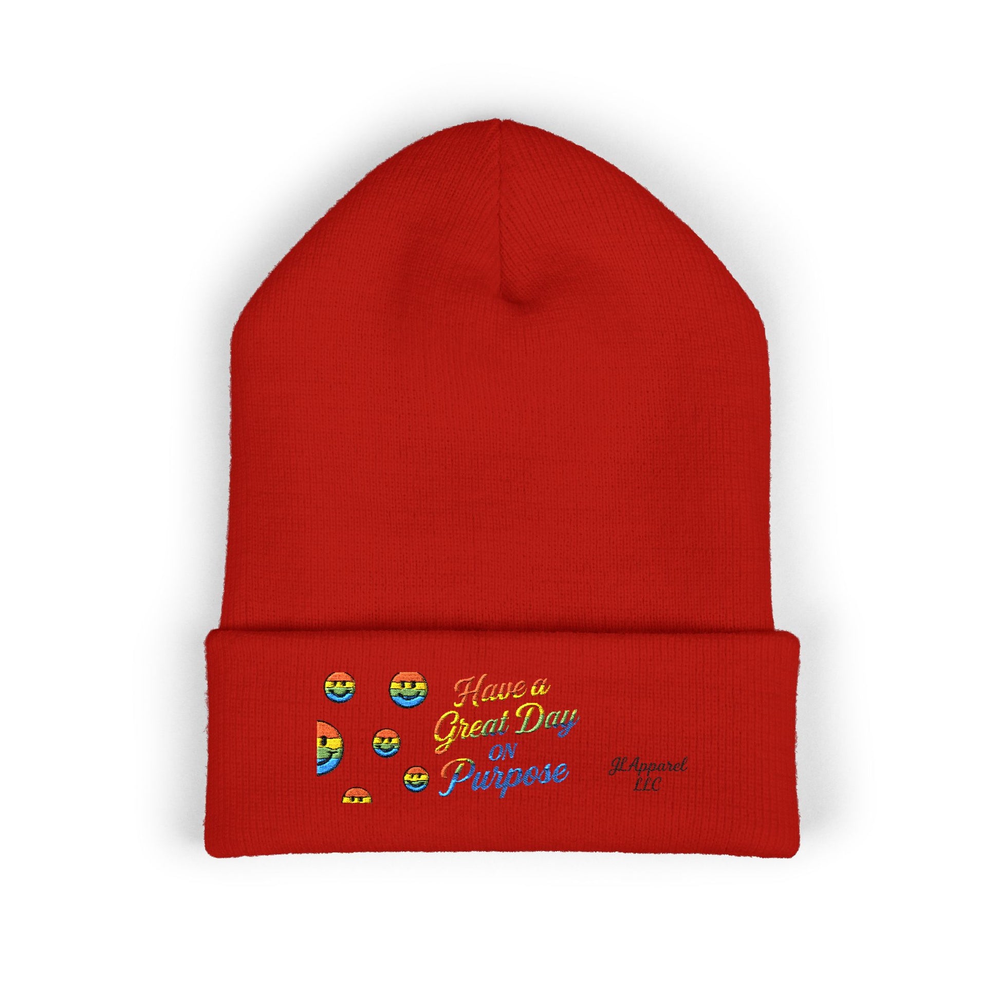 Colorful Embroidered Beanie | Cozy Gift, Winter Accessory, Positive Vibes, Casual Style, Unisex Headwear