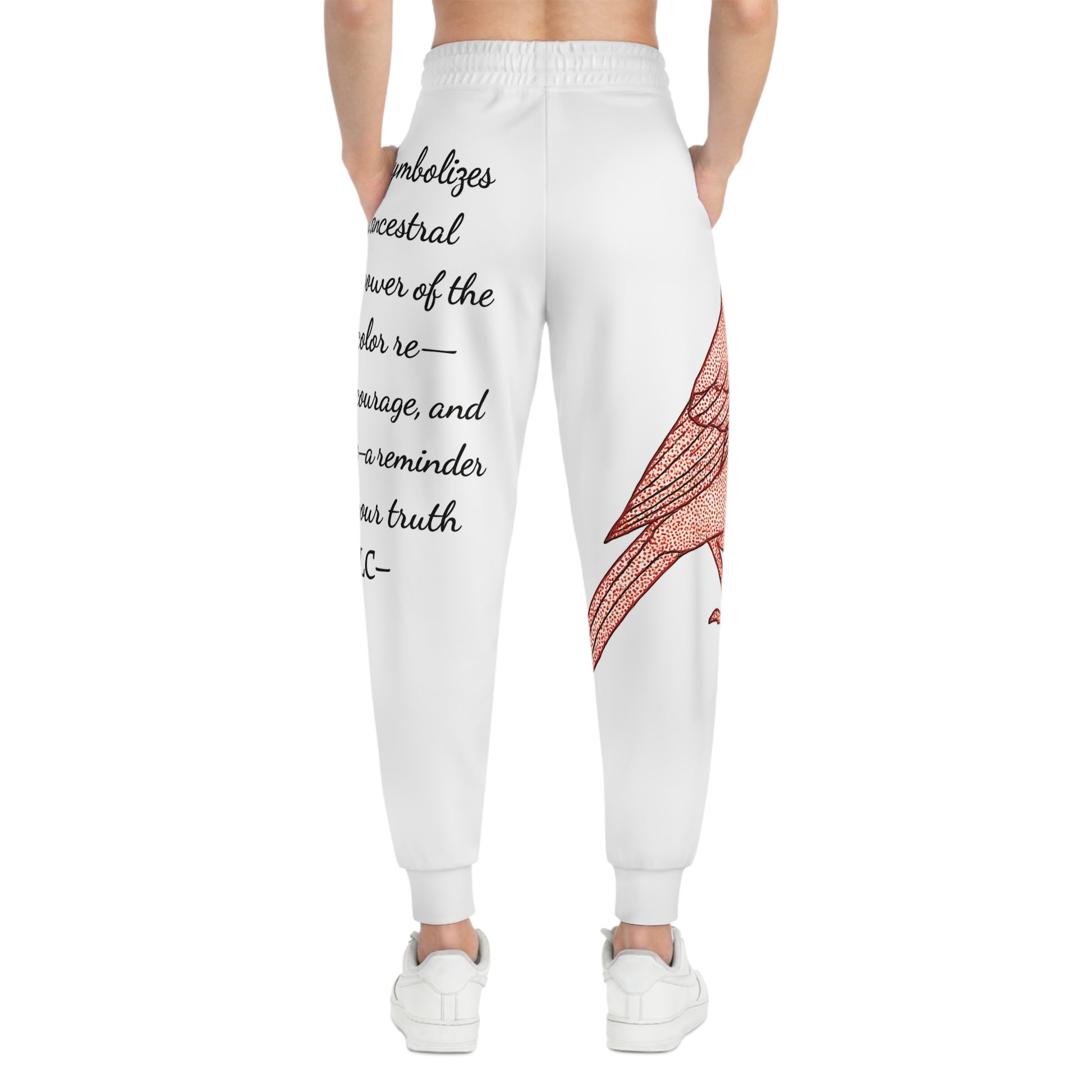 Red Cardinal Athletic Joggers - Spiritual Symbolism, Comfortable Loungewear, Gift for Nature Lovers, Wellness Apparel, Vibrant Activewear