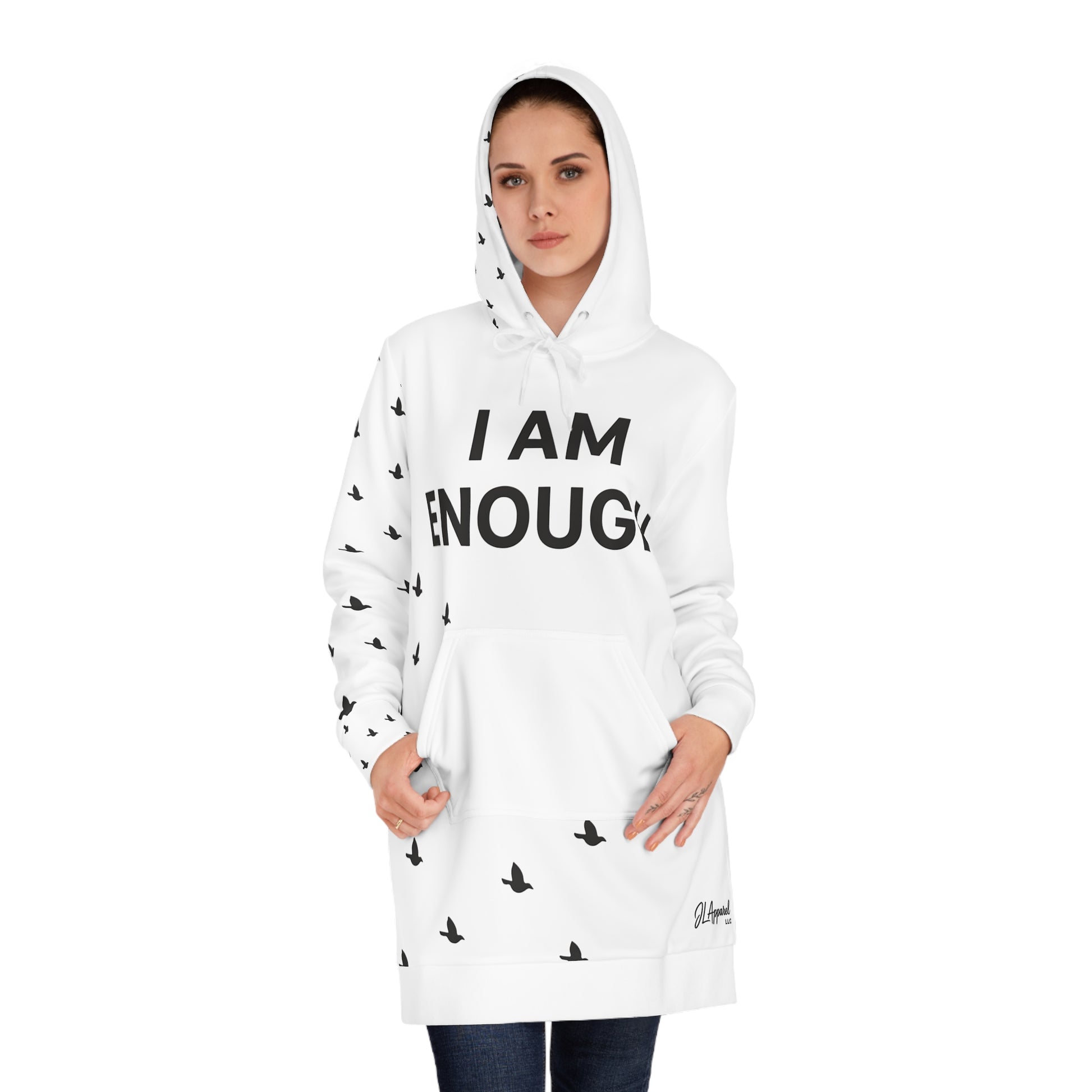 Empowering Women's Hoodie Dress, Inspirational Clothing, Casual Dress, Stylish Loungewear, Gift for Her