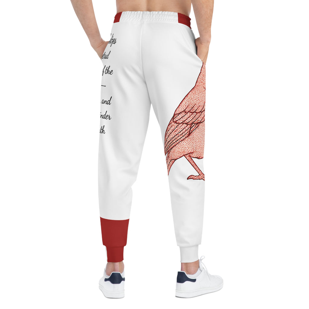 Red Cardinal Athletic Joggers for Spiritual Inspiration, Comfortable Activewear, Gift for Nature Lovers, Meditation Pants, Unique Sportswear