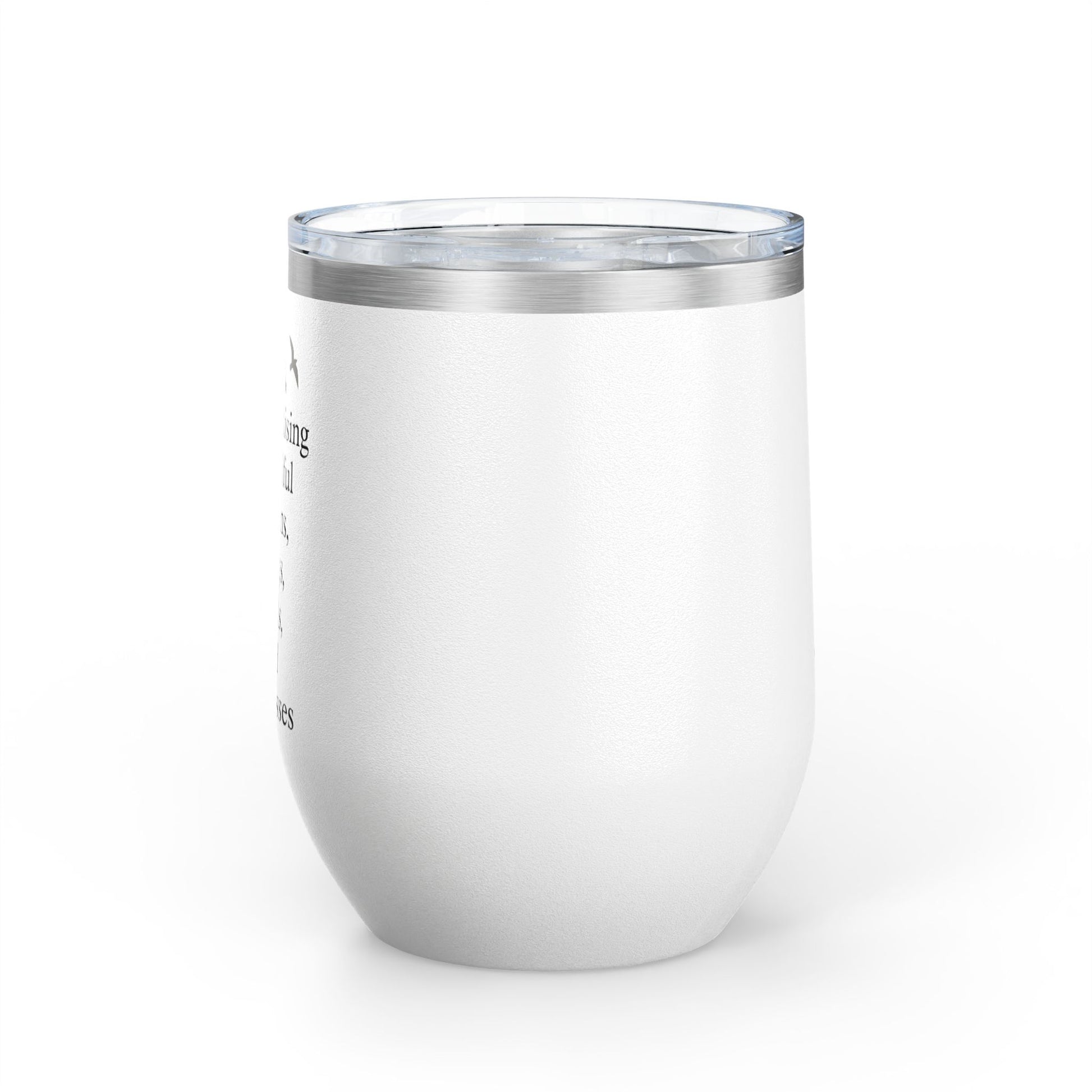 Elegant Insulated Wine Tumbler, Grand Rising Quotes, Gift for Her, Birthday, Bridal Shower, Relaxation, Outdoor Events