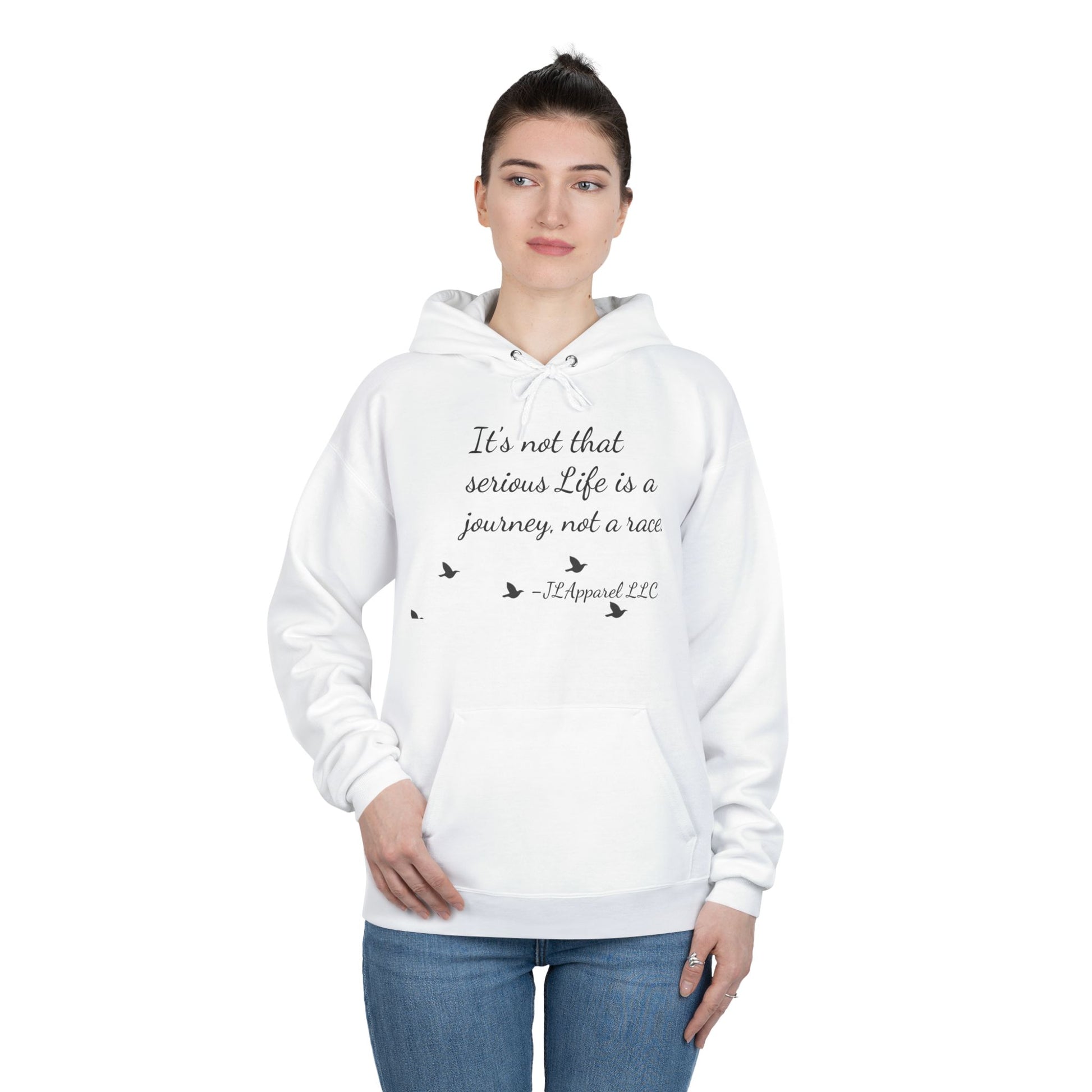 Inspirational Unisex Hoodie, Eco-Friendly Pullover, Cozy Journey Sweatshirt, Perfect Gift for Motivation, Casual Wear