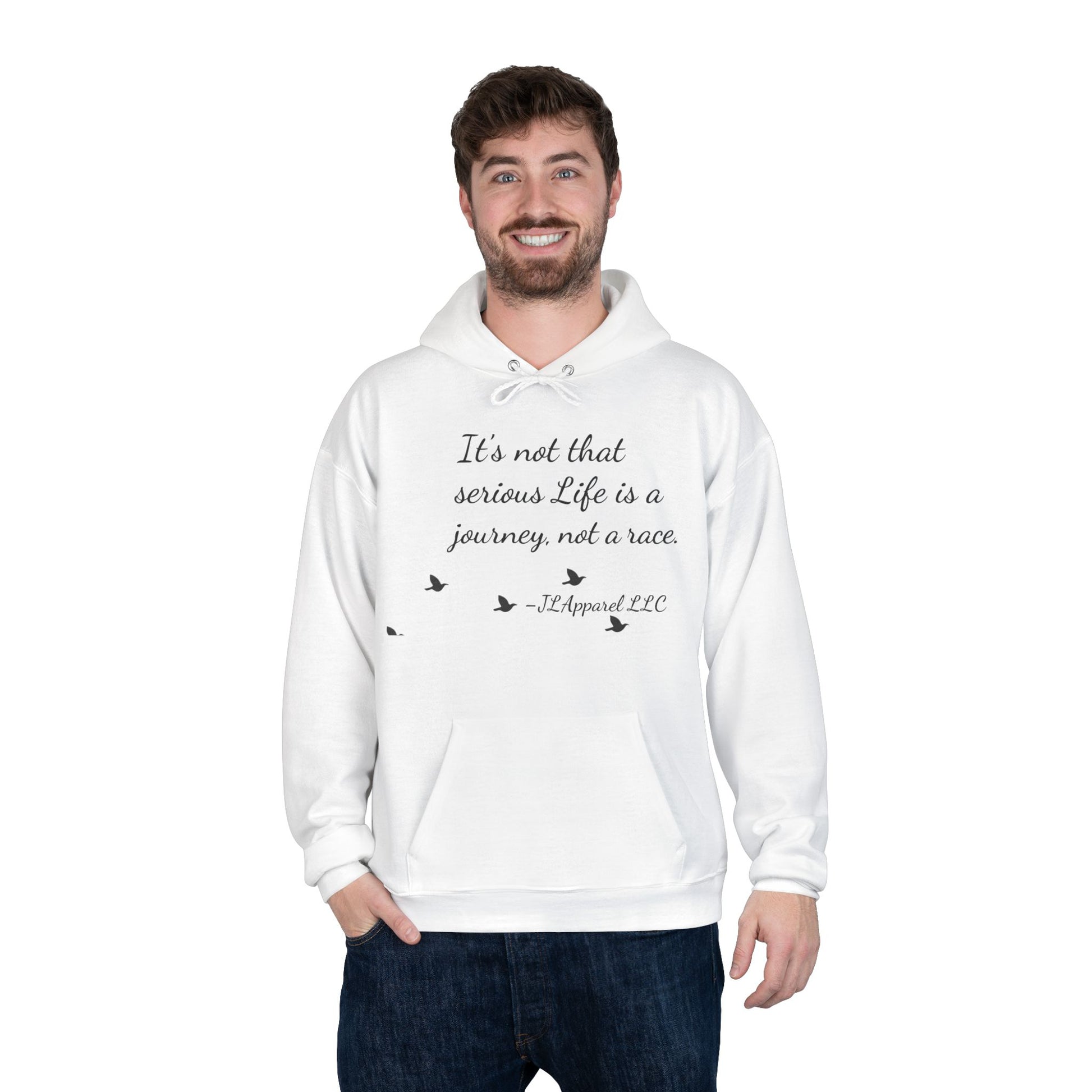 Inspirational Unisex Hoodie, Eco-Friendly Pullover, Cozy Journey Sweatshirt, Perfect Gift for Motivation, Casual Wear