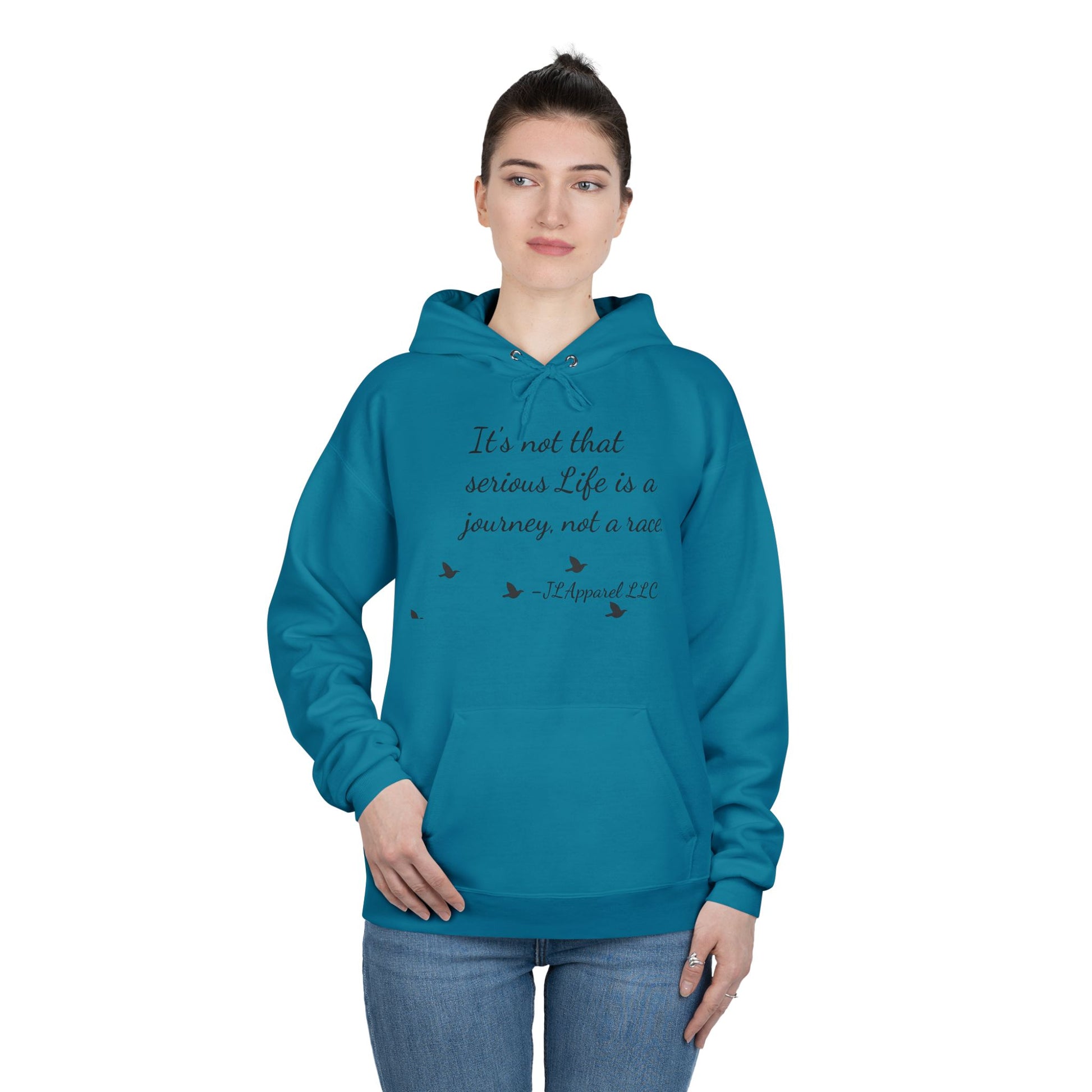 Inspirational Unisex Hoodie, Eco-Friendly Pullover, Cozy Journey Sweatshirt, Perfect Gift for Motivation, Casual Wear