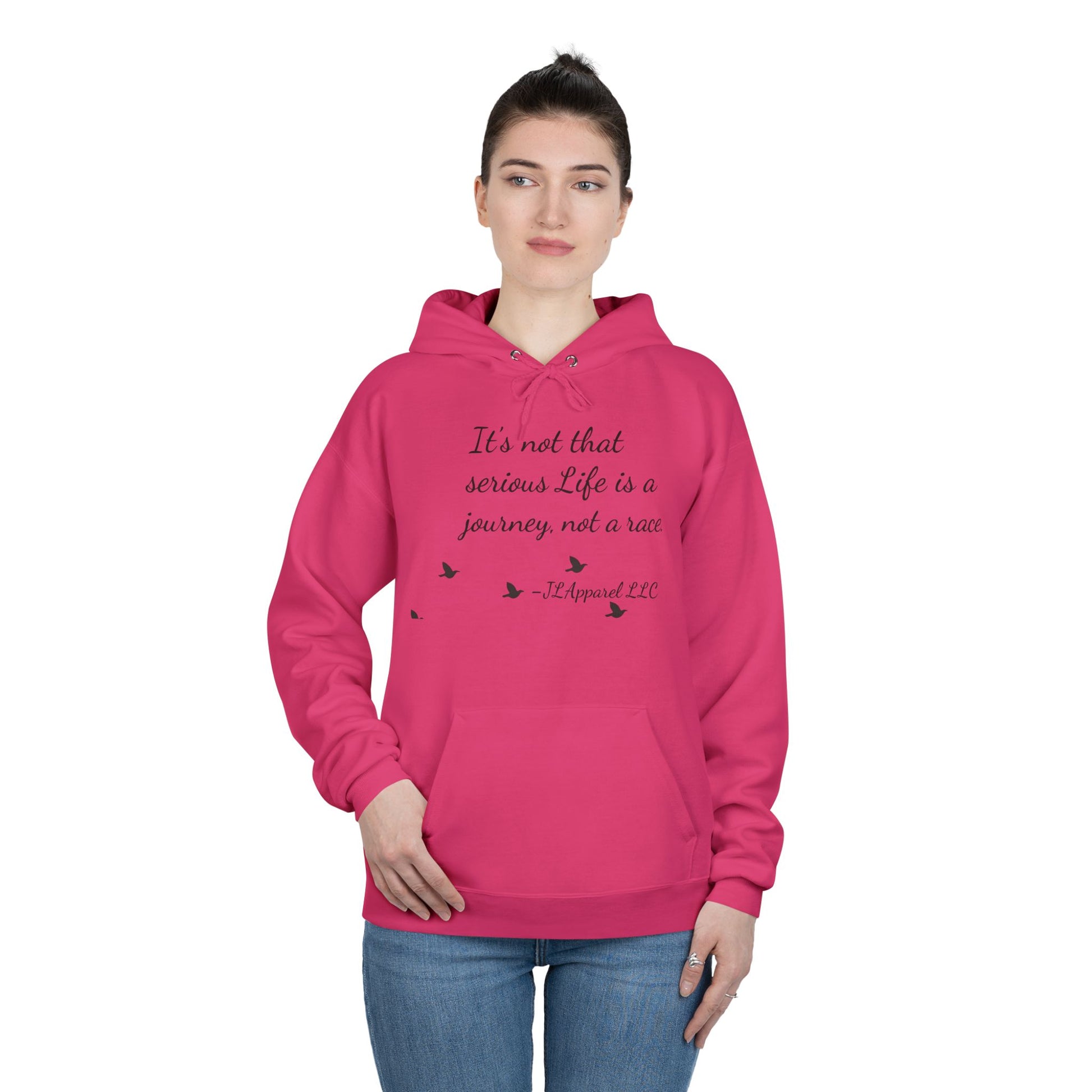Inspirational Unisex Hoodie, Eco-Friendly Pullover, Cozy Journey Sweatshirt, Perfect Gift for Motivation, Casual Wear