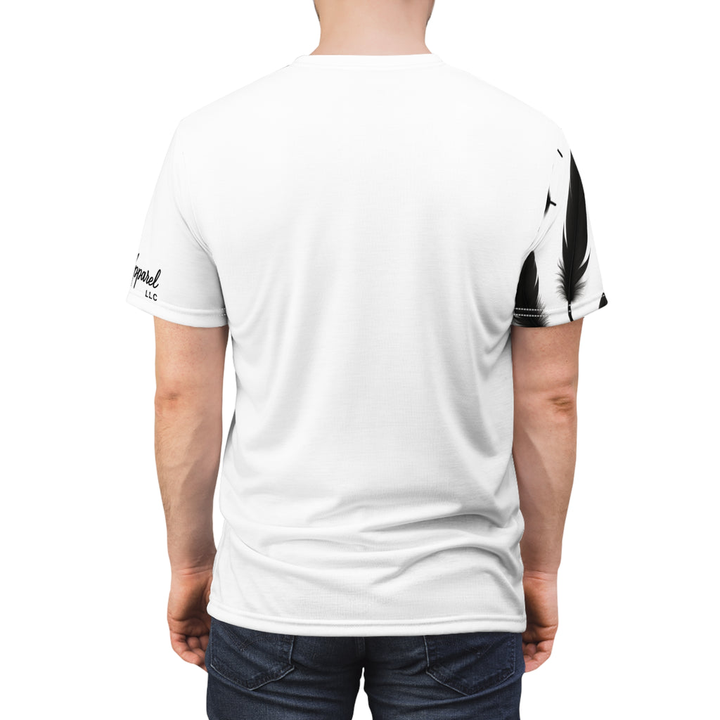Black Feather Unisex Tee, Boho Style Shirt, Trendy Graphic T-Shirt, Casual Wear, Unique Gift Idea