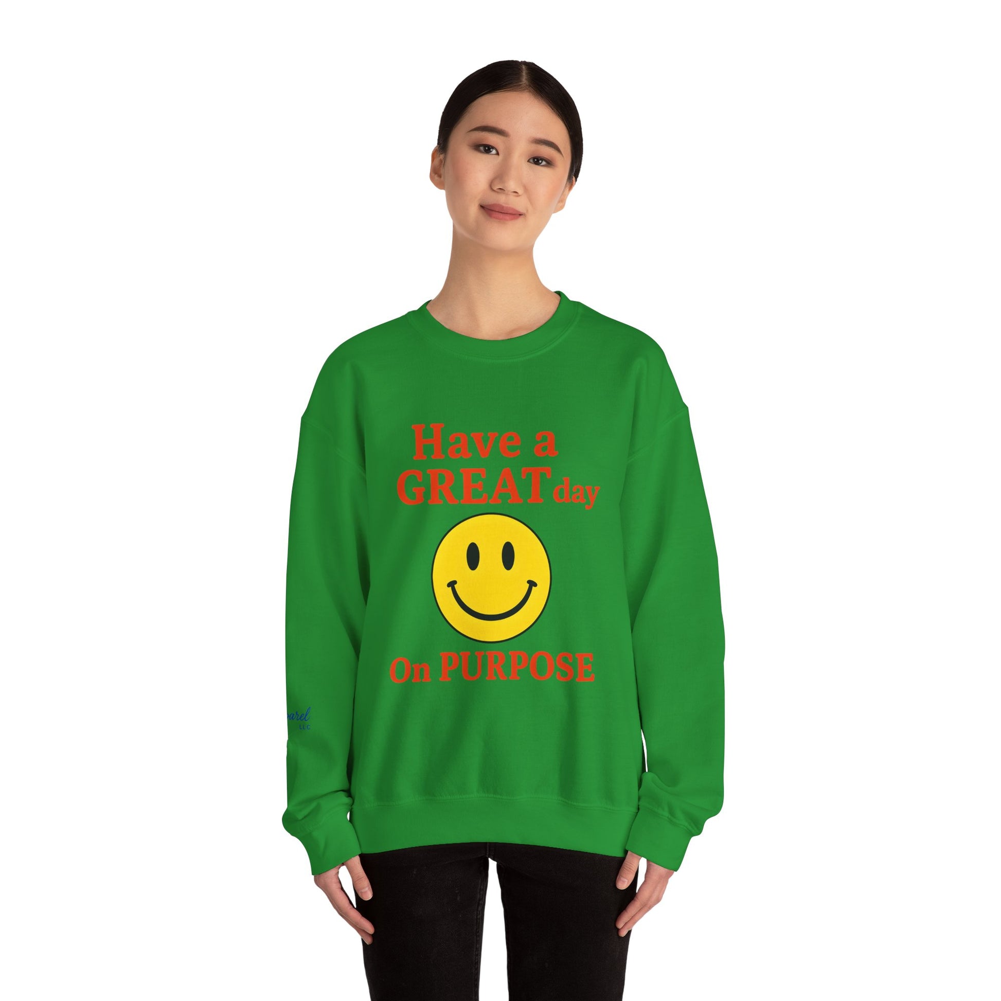 Happy Vibes Crewneck Sweatshirt, Motivational Gift, Feel-Good Fashion, Unisex Pullover, Casual Wear